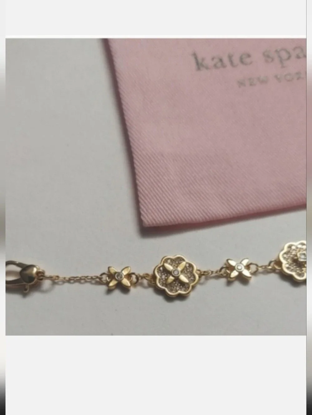 Kate Spade New York Heritage Bloom Line Bracelet In Gold Color - Picture 8 of 10